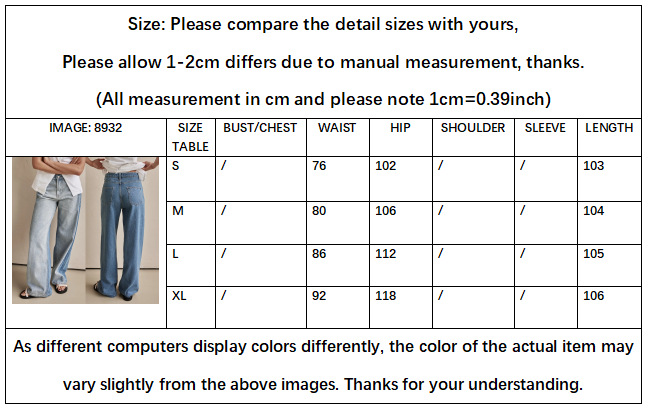 Women's 2025 New European And American Style Trendy Wide-Leg Pants Fashionable Street Washed Distressed Jeans 8932_ecoleips.com