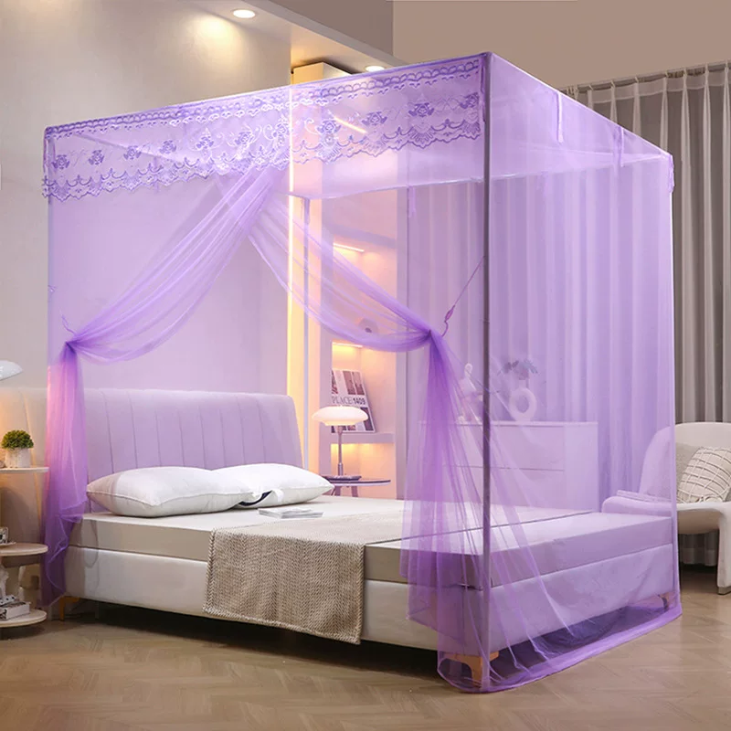 Mosquito net double single household single dormitory underground anti-high-end bracket palace old floor-standing bedroom 2024 new model