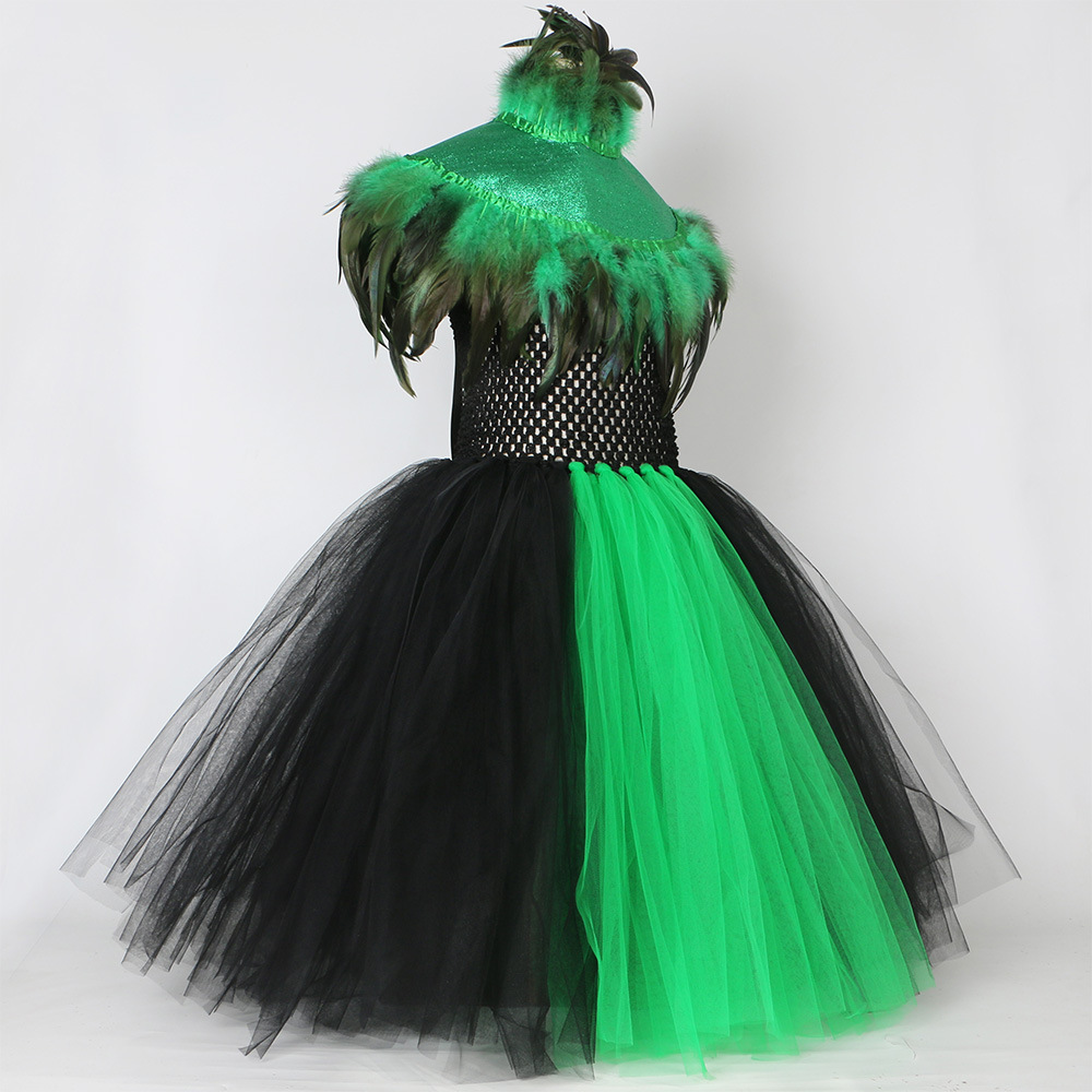 Ropa para niños Ropa para niños Falda de bruja Disfraz de Halloween para niños Vestido de falda de tul de malla para niña Sleeping Curse_voghion.com