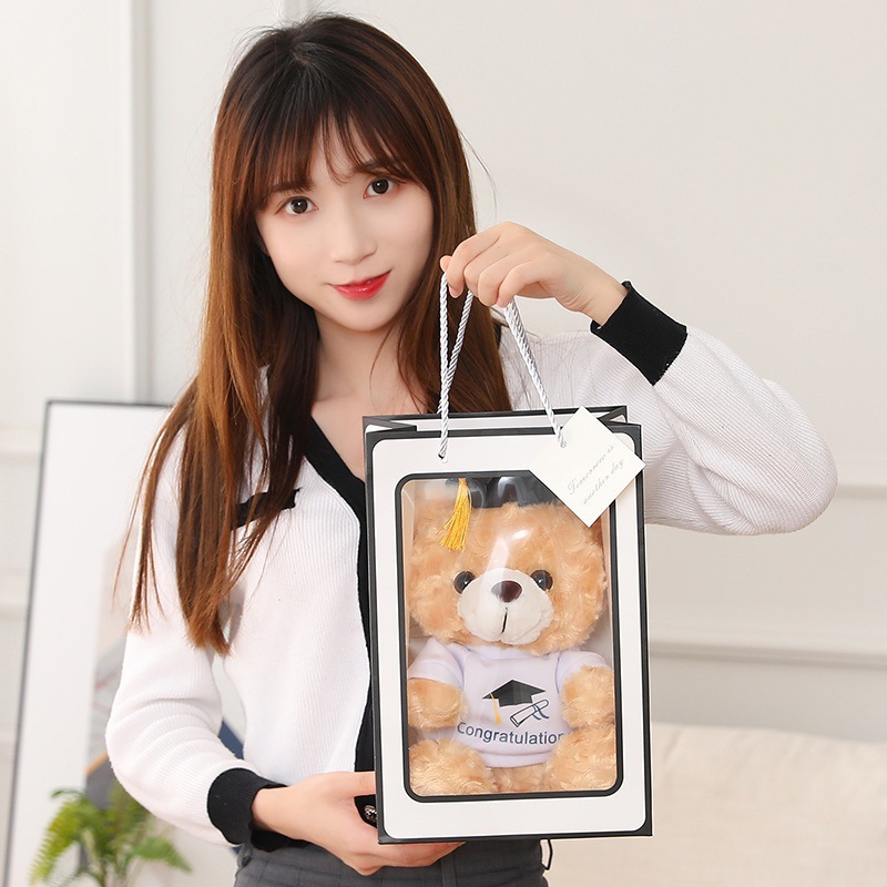 Graduation Season Doctor Bear Doll Plush Teddy Bear Plush Graduation Bear Doll Student Graduation Gift Can Be Added with Logo