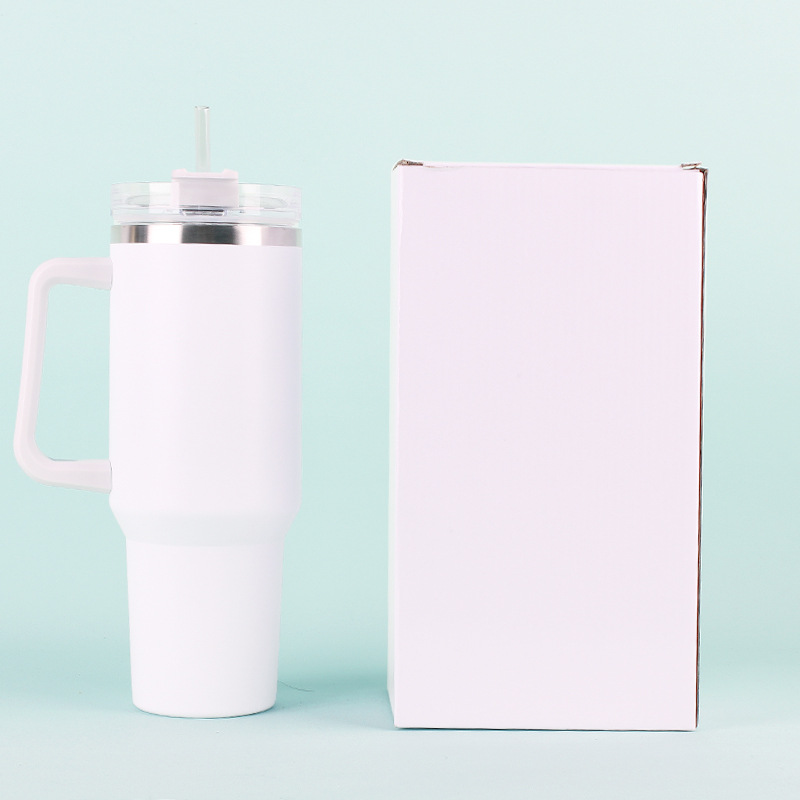 Transfronterizo en stock 40oz de gran capacidad de la manija de la taza de cerveza taza de helado taza de vacío de acero inoxidable coche 1200ml