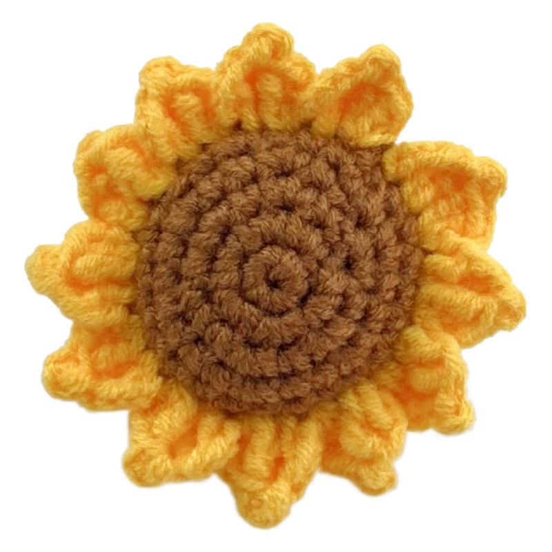 Готовый шерстяной вязаный брелок ручной работы с вечным цветком, голова подсолнуха, кулон, праздничный букет, подарочные аксессуары