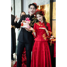 新中式新娘结婚敬酒服2025新款订婚礼服裙女高端出阁宴会国风套装