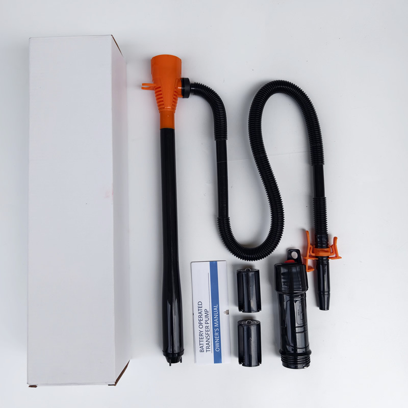 Electric oil pump, portable emergency oil extractor for vehicles, detachable battery-powered water pump, used for transferring gasoline and diesel, with suction hose