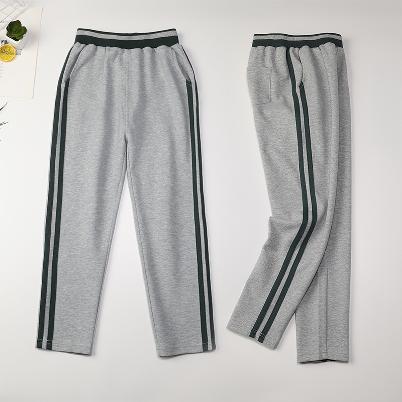 학생 교복 바지 회색 다크 그린 바 네이비 어린이 학교 바지 회색 보르도 바 소년 소녀 스포츠 바지