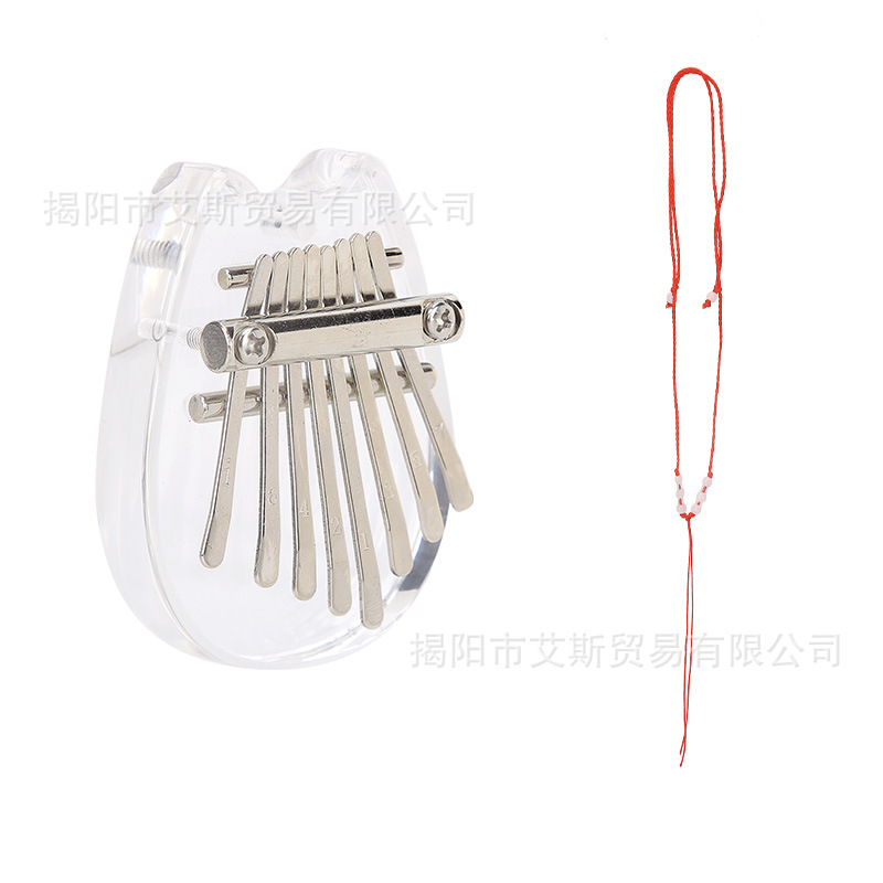 8 teclas mini Kalimba delicado dedo pulgar piano Marimba música accesorios colgante regalo