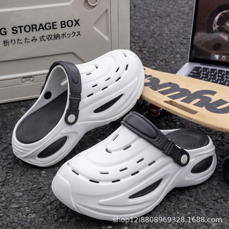 Thick-Soled Sandals for Men, Summer Outdoor Wear, Soft-Soled Non-Slip Beach Clogs, Trendy Outdoor Basketball Sports Sandals for Boys Thick-Soled Sandals for Men, Summer Outdoor Wear, Soft-Soled Non-Slip Beach Clogs, Trendy Outdoor Basketball Sports Sandals for Boys