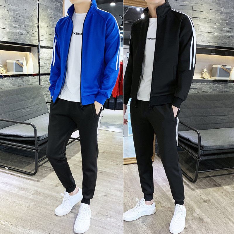 Traje casual para hombres y mujeres primavera y otoño cuello alto suéter pantalones correr ropa deportiva moda más tamaño casual uniforme escolar de dos piezas