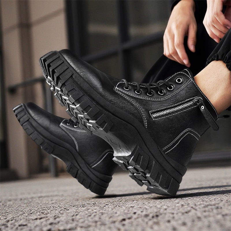 Botas Martin para hombre invierno 2025 nuevo tipo de zapatos de cuero de mano de