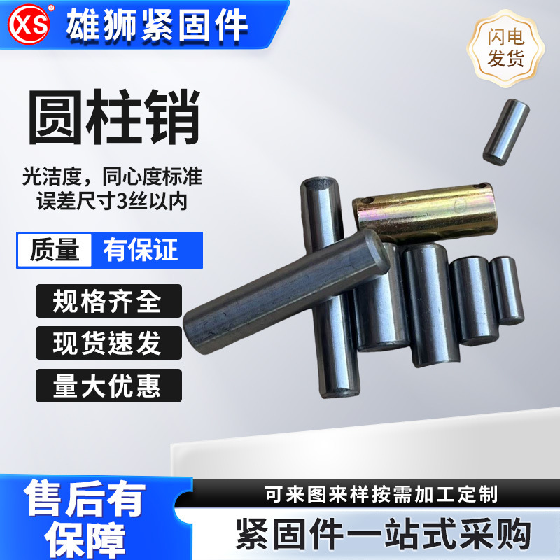 不锈钢圆柱销304滚针固定销两头倒角定位销不锈钢光轴不锈钢销钉