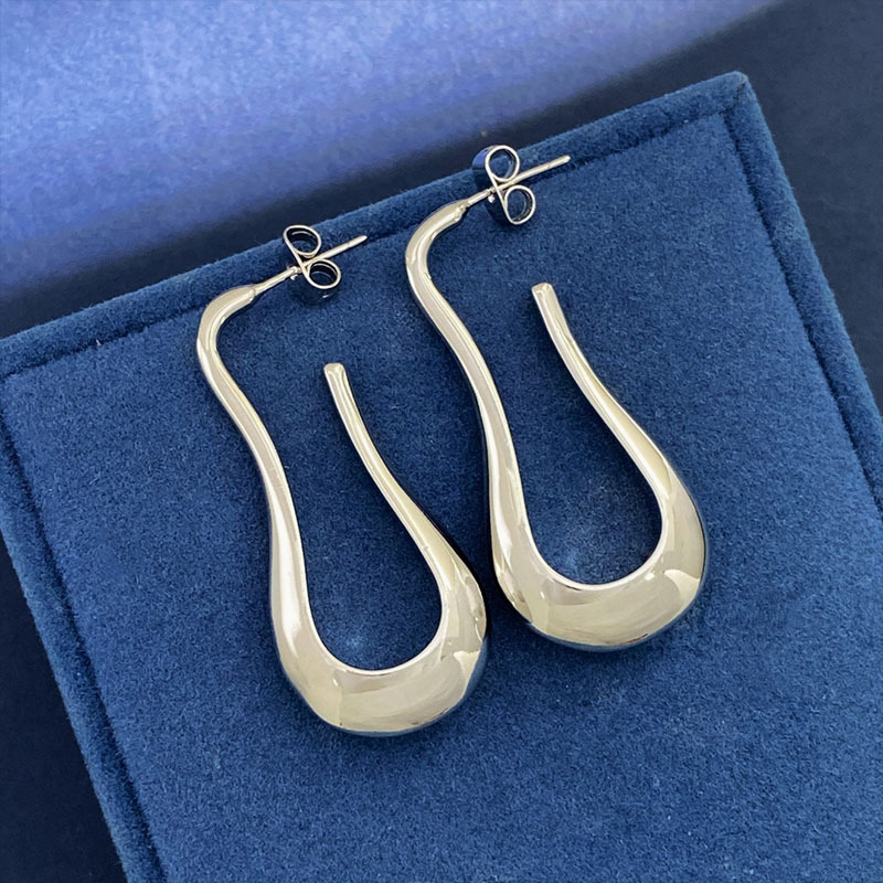 Simple commuting CELI exaggerated metal water drop long U-shaped…