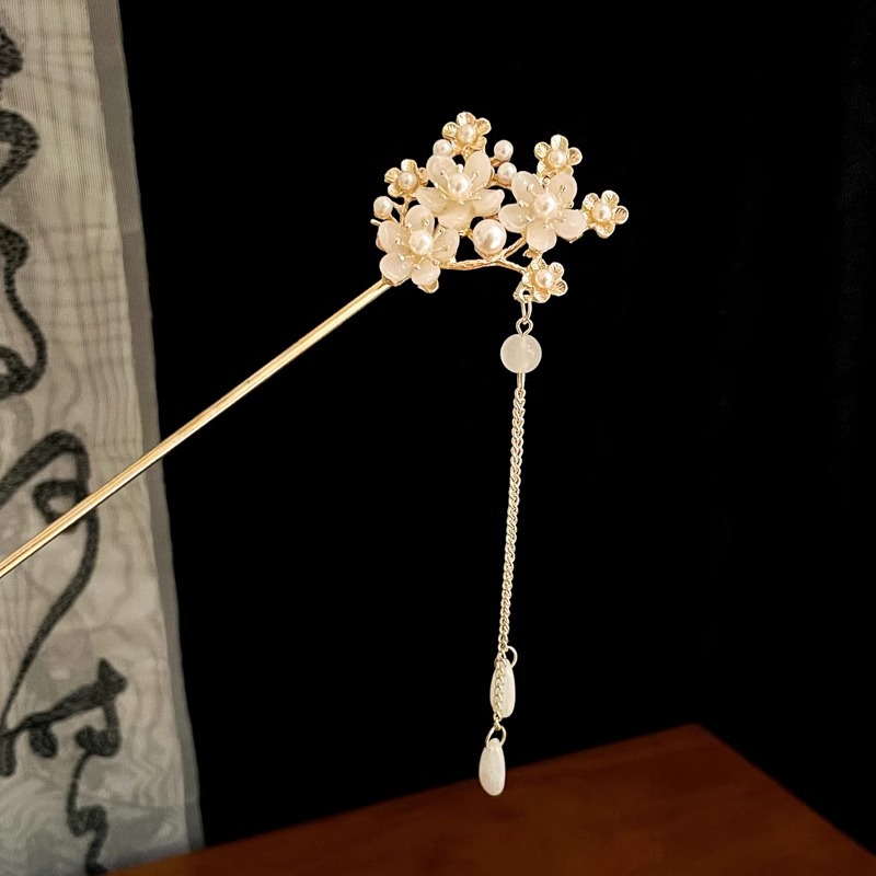 Palacio lámpara pinzas de cabello para niñas estilo antiguo cheongsam accesorios de ropa china pinzas de cabello de disco de alta sensibilidad a la fluidez paso de agitación pinzas de cabello