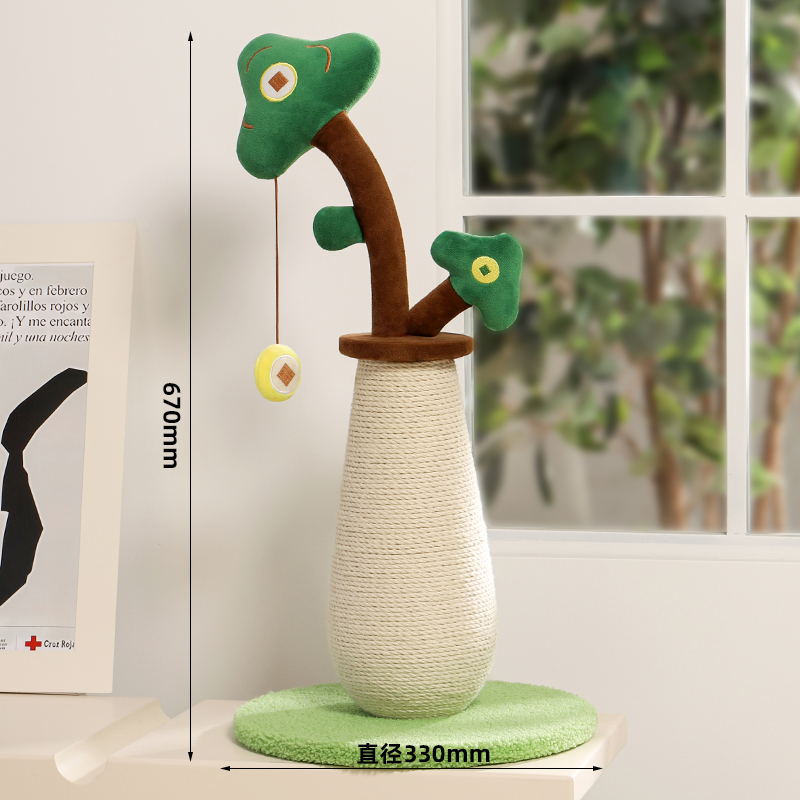 Columna de agarre para gatos de sisal, marco de escalada para gatos, resistente al desgaste, resistente al agarre, sin astillas, tabla de agarre para gatos vertical, árbol de la fortuna, columna de agarre, juguete para gatos divertido