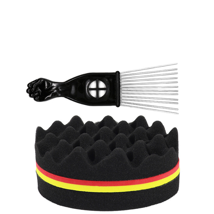 Comercio exterior AliExpress negro perm peine traje africano sucio trenza cuidado herramienta esponja forma peine aguja de acero insertar peine