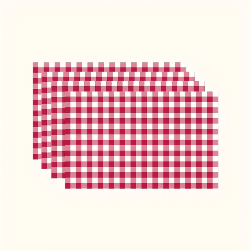 Transfronterizos lino almohadilla de mesa Aliexpress TEMU Amazon almohadilla de mesa cuadrada búfalo rojo almohadilla de Navidad Día de la Independencia