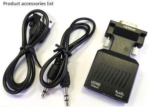 VGA to HDMI Audio Converter for Desktop LCD TV Projector High Definition Connection Cable Adapter