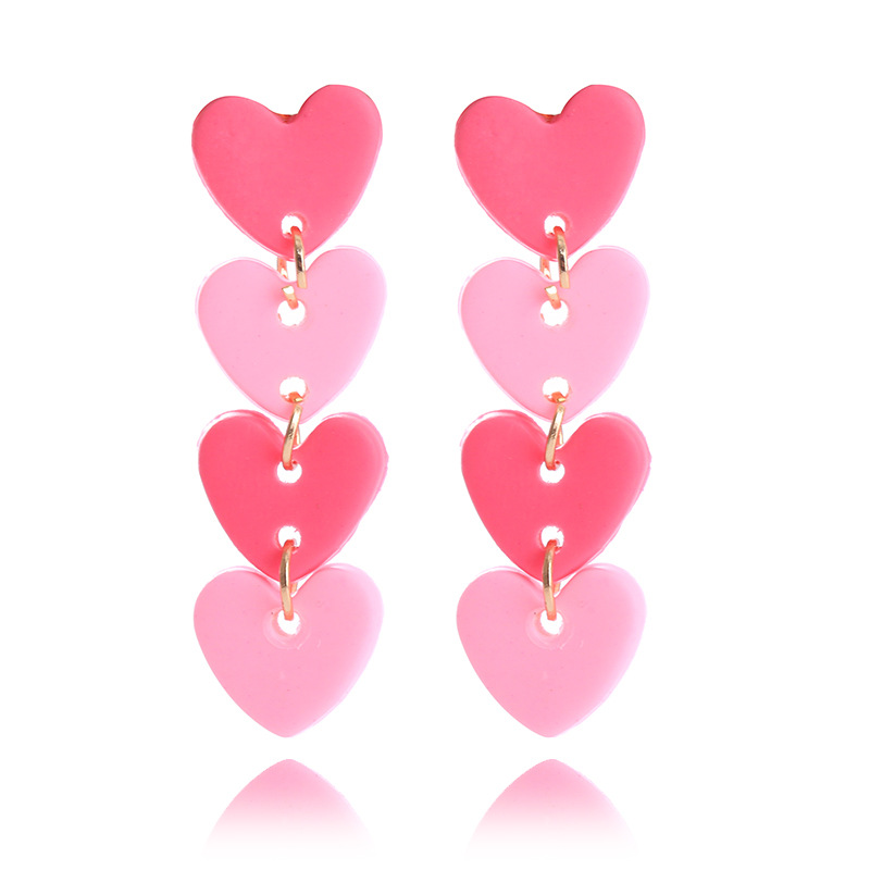 1 Pair Sweet Heart Shape Soft Clay Plating Women's Drop Earrings display picture 11