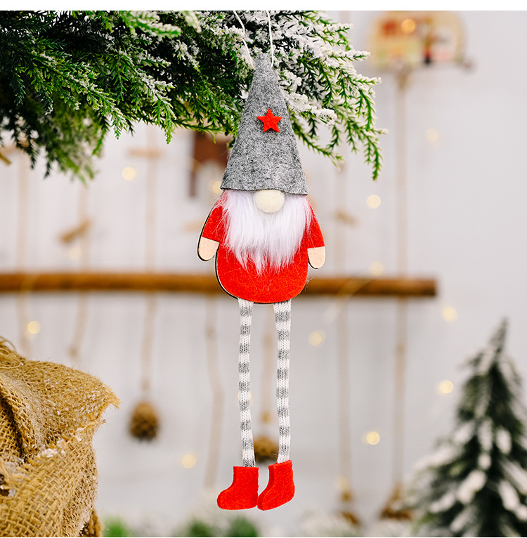 Wholesale Christmas Rudolph Hanging Legs Doll Pendant Decoration Nihaojewelry display picture 5