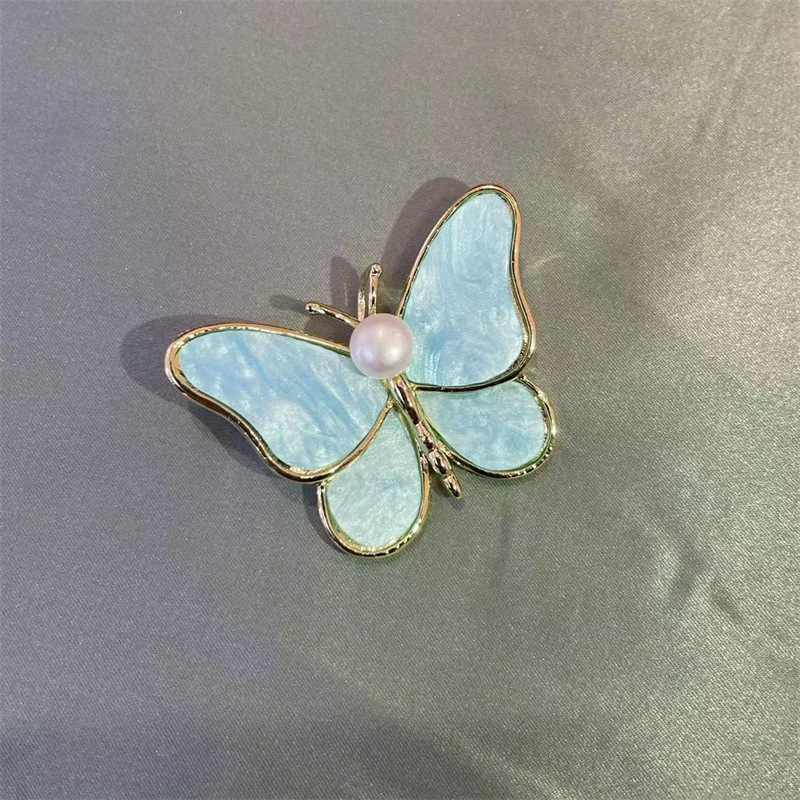 Women'S Gender Sweet Pin Butterfly Alloy Artificial Pearls Women'S Brooches