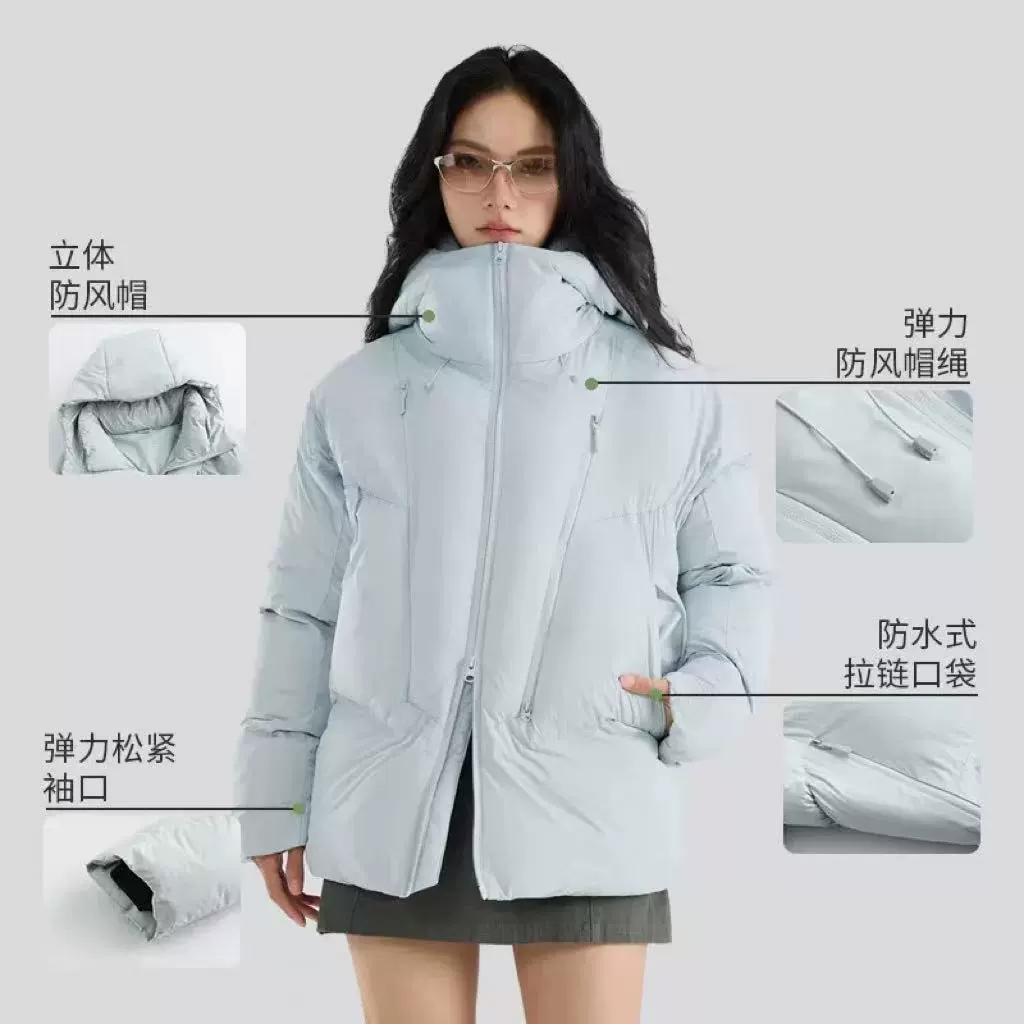 Водонепроницаемая утеплённая ветронепроницаемая куртка-hoodie с пуховым наполнителем (Izel)