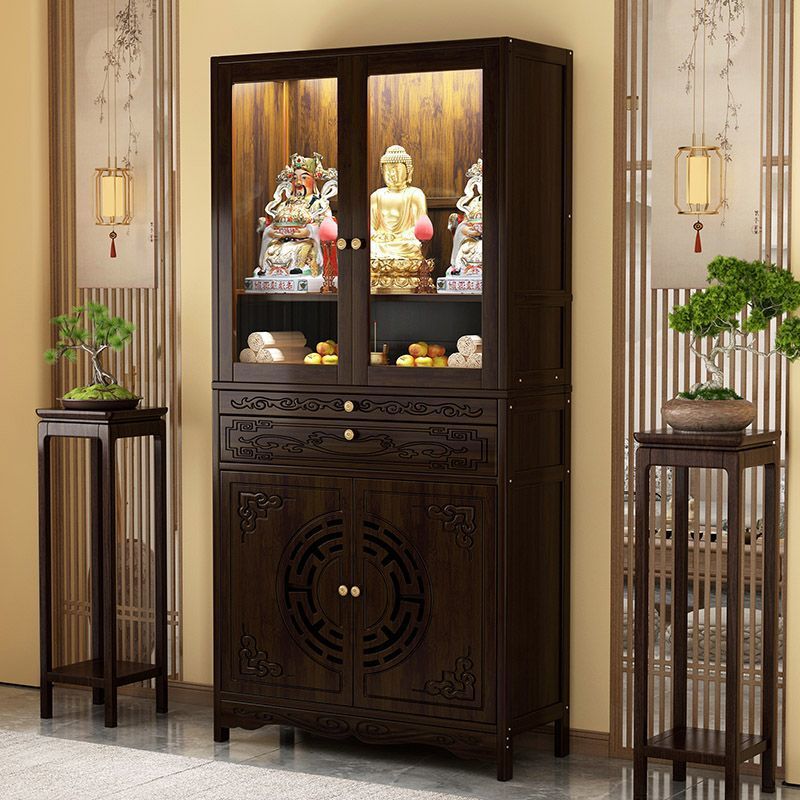 Custom New Chinese-Style Home Altar for Offering Incense, God of Wealth, Buddha Altar, Shrine Cabinet, Worship Niche, Entrance Table, Side Table, Cross-Border