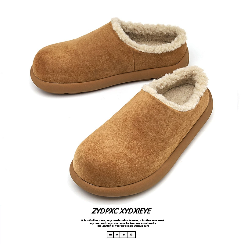 Один педаль Baotou перетащить обувь Birken мужской 2024 новый зимний теплая ватная вата тапочки снежные сапоги 24105-Q