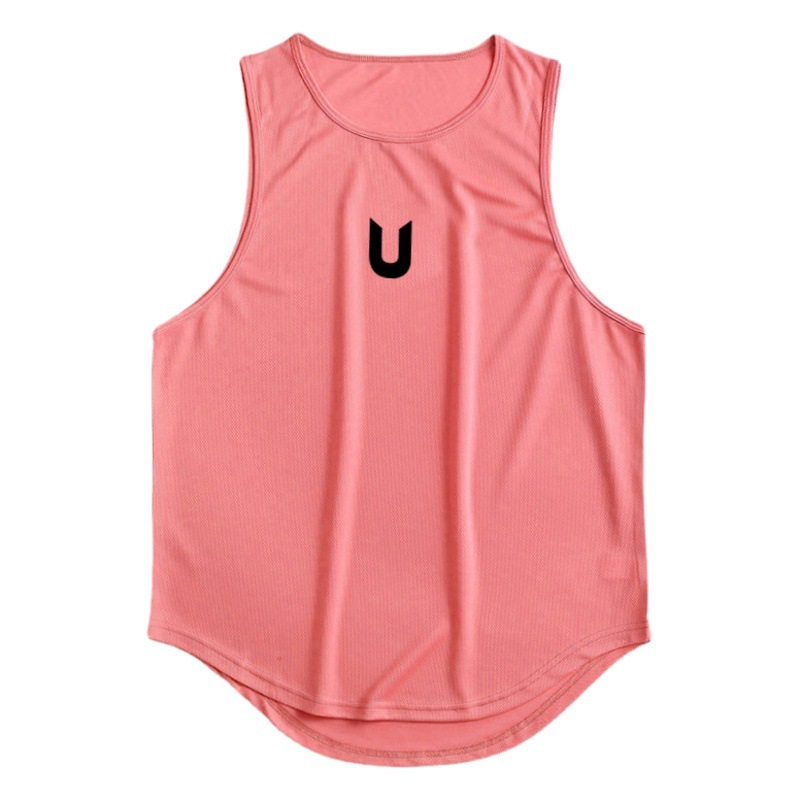 New Summer Sleeveless Vest Men's Basketball Training Clothes Loose Sports Ice Silk T-Shirt Men's Quick-drying Fitness Clothes