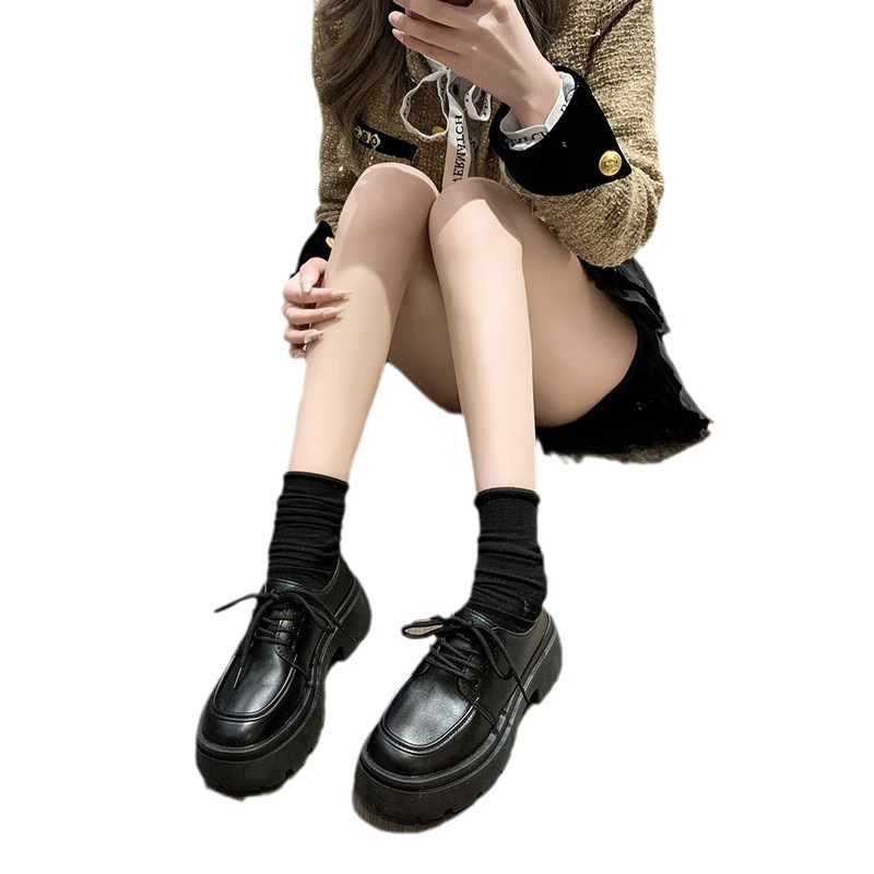 Scarpe stringate con plateau da donna per primavera autunno_voghion.com