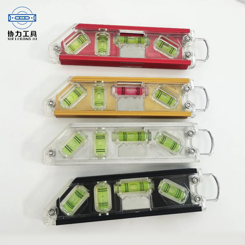 铝合金水平尺带磁性水平仪水平泡水准泡可测多个角度