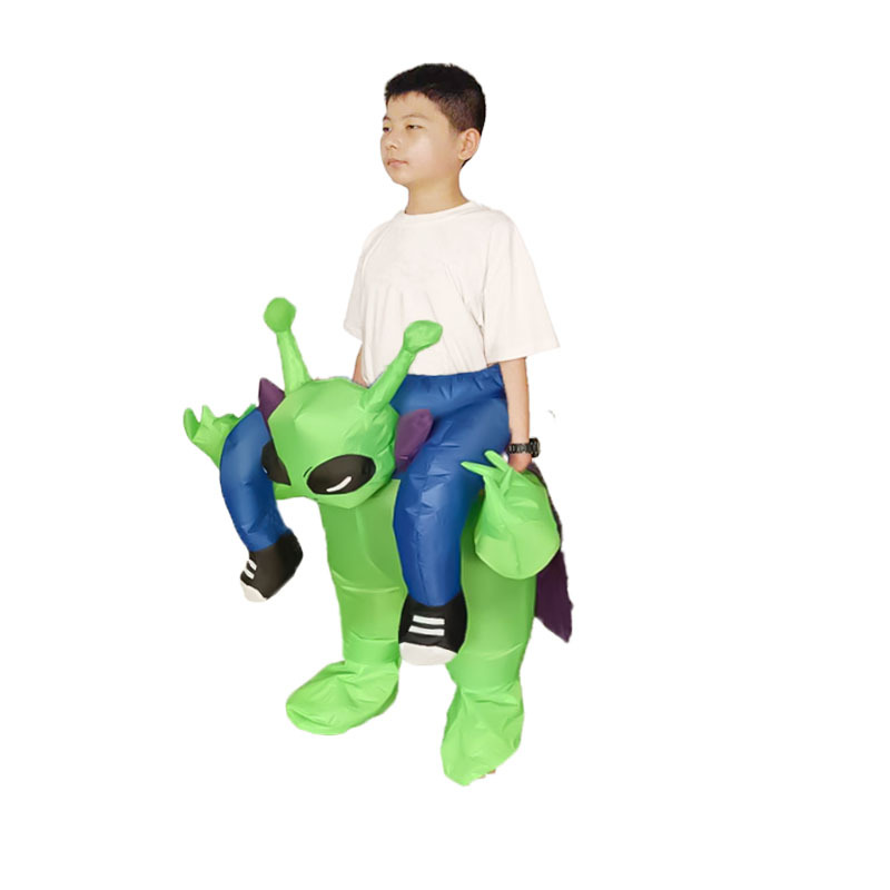 Disfraz de Halloween para bromas transfronterizas, divertido disfraz de fantasma verde de Amazon, disfraz inflable de alienígena.