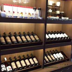 Creative Wine Rack Ornaments Solid Wood Wine Display Rack Household Wine Rack Tilted Wine Bottle Storage Bracket