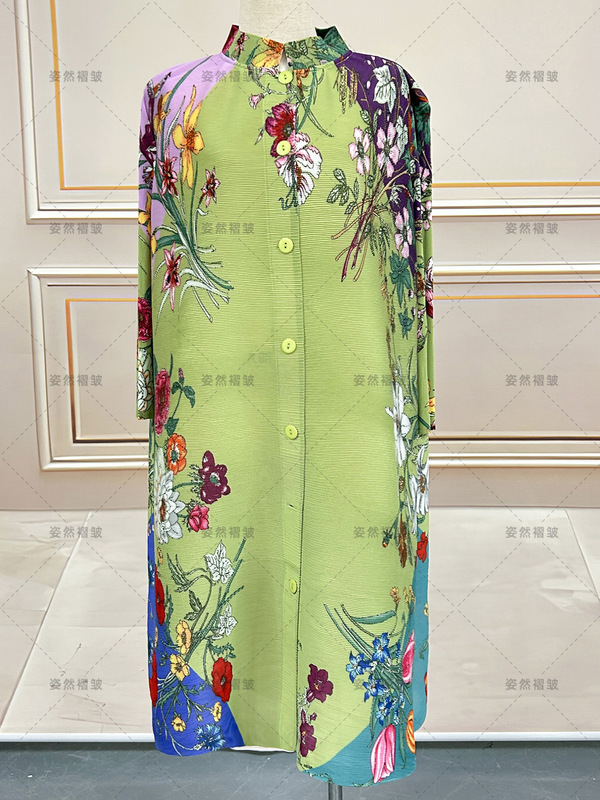 非洲大码气质女装三宅褶皱衣服批发开衫连衣裙印花牙签褶休闲裙子|undefined