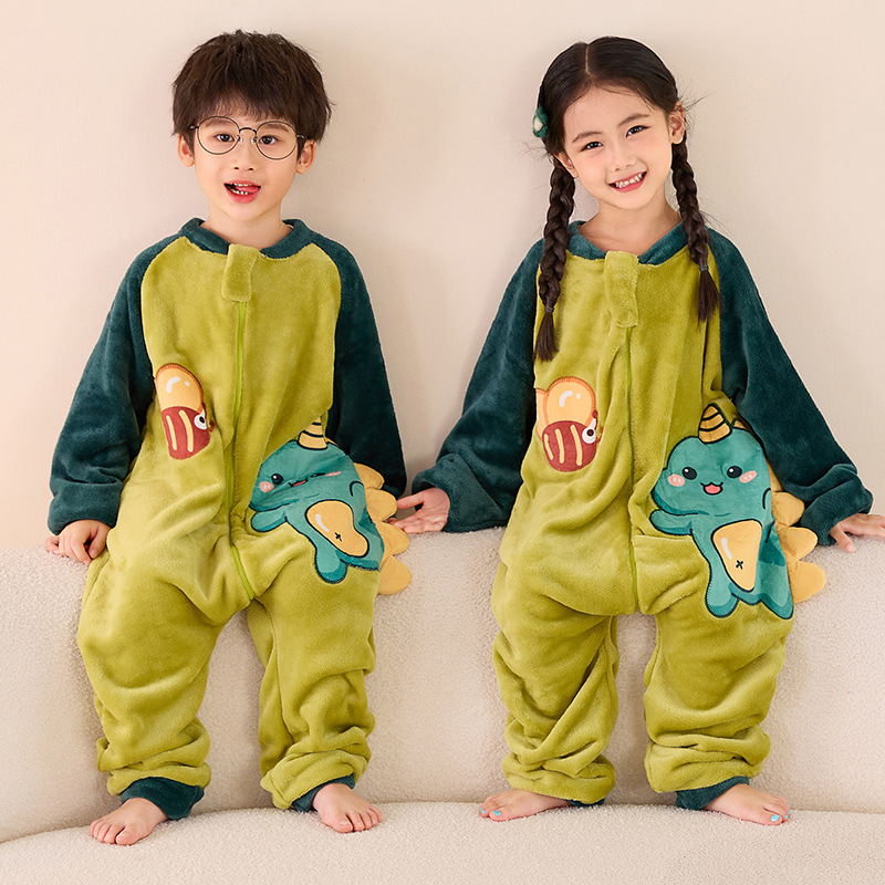 Demi-season children's flannel overall
