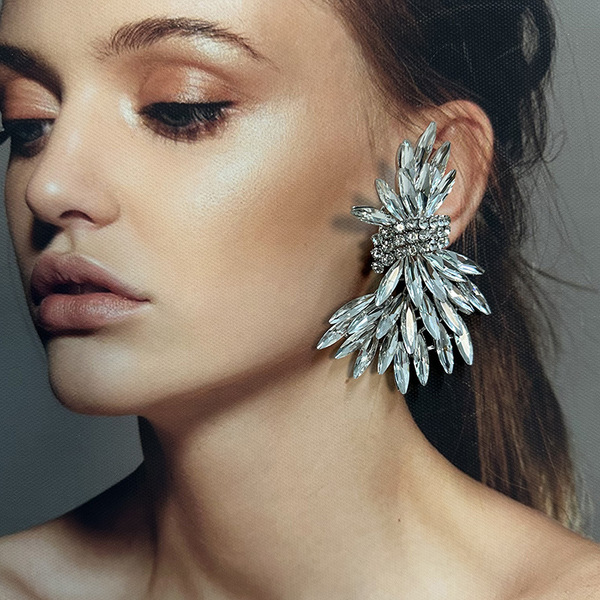 Small design sophisticated elegant fashionable earrings