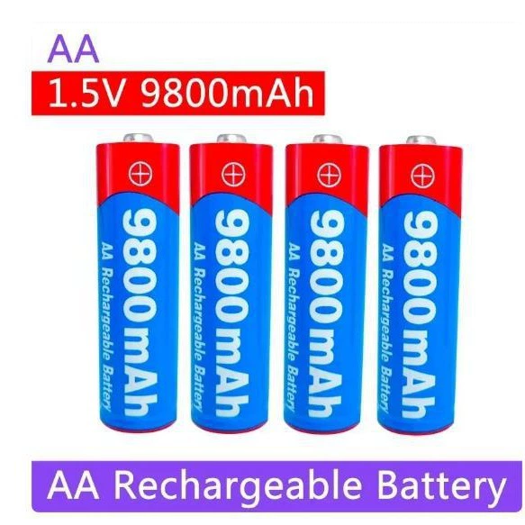 Canable lithium ion battery fast rechargeable battery USB1.5VAA+AAA battery 9800-8800mAh