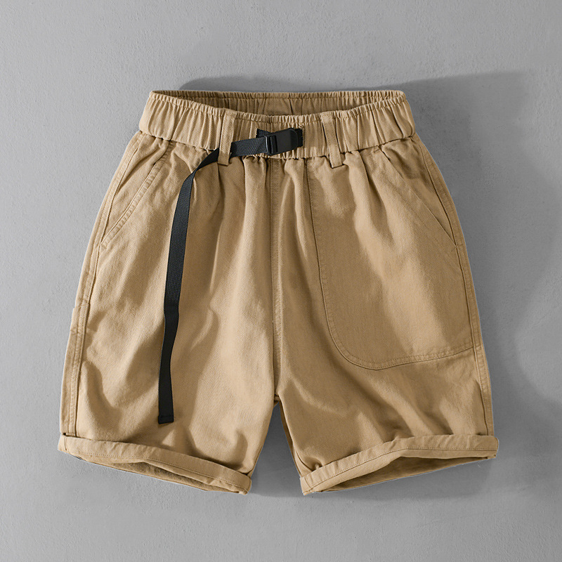 Summer Ami Khaki Workwear Men's Shorts,Loose,Casual,Handsome,y,Youthful,Versatile Men's Pants7704