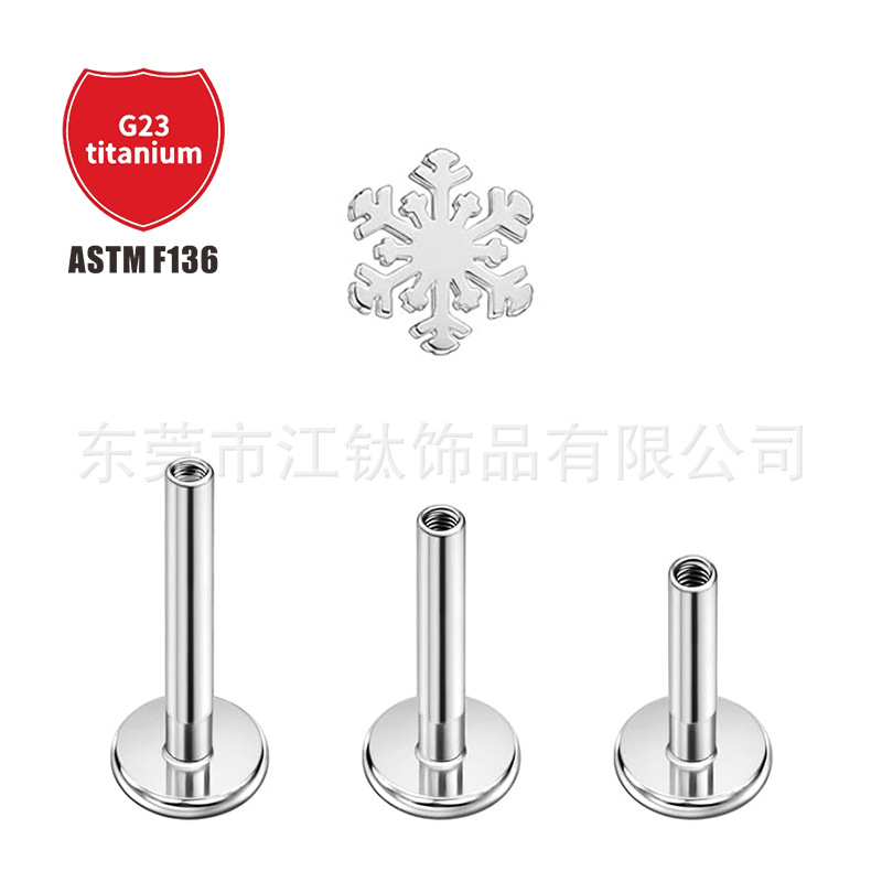 Pointed titanium steel lip stud product view