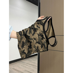 40 Count Cotton Camouflage Camisole Women's Summer New Slim Fit Outer Wear Sweet and Cool Unique Top Trendy Nshm