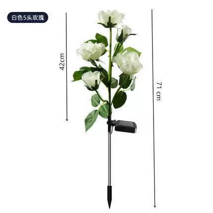 Transfronteriza LED solar 3-cabeza 5-cabeza 6-cabeza Rosa lámpara al aire libre césped tierra enchufe jardín decoración paisaje lámpara