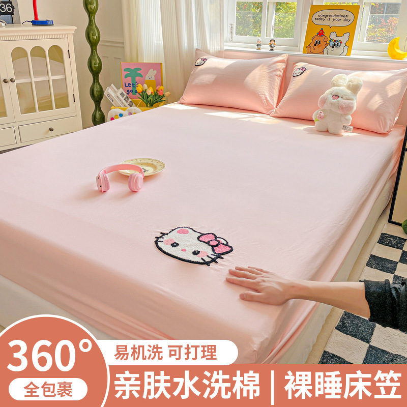 2025 New Children's Class A Cotton Bed Cover Single Mattress Protective Cover Bed Cover Dustproof All-inclusive Bed Sheet Pure Cotton