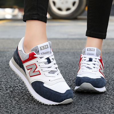 New Balance Flagship store Official quality goods 574 series gym shoes Men's Shoes NB Women's Shoes Street beat Retro Running shoes