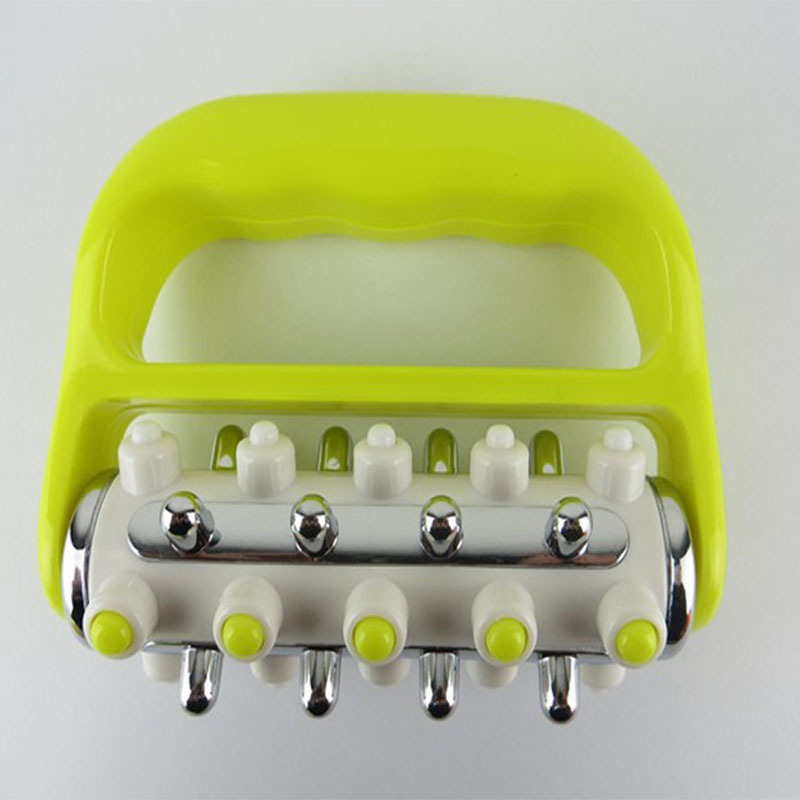 新款家用手動經絡按摩器塑料雙輪圓柄迷妳按摩器