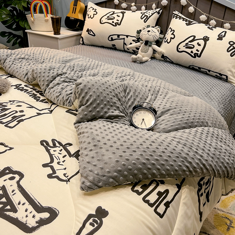 Хлопок бобов весной и осенью и зимой стеганое одеяло