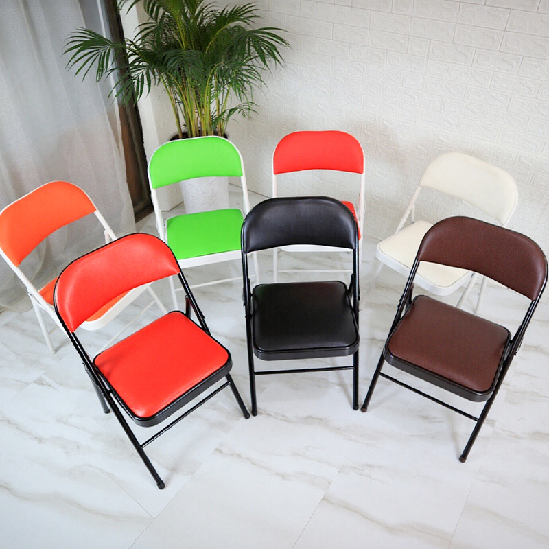 Silla plegable silla Sur Conferencia silla de oficina entrenamiento silla plegable de cuero silla plegable de trabajo simple silla plegable silla sur