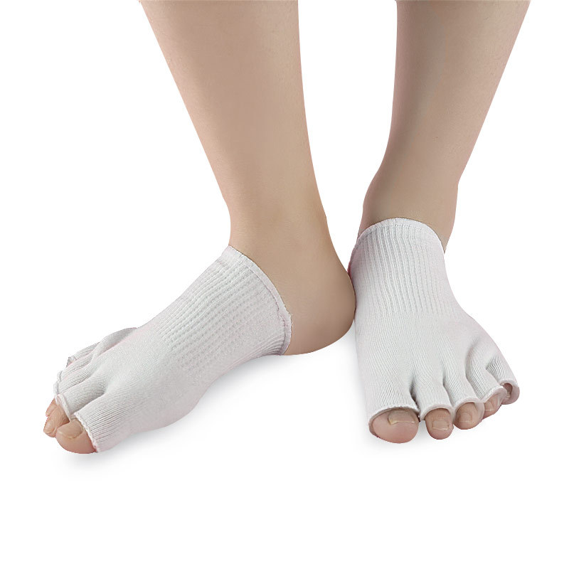 Gel Open-Toe Five-Toe Full Socks for Women | SPA Toe Separators / Foot Pads / Toe Covers | Gel Toe Sleeves