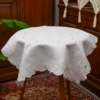 White, with embroidery