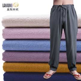 现货供应全棉12*12砂洗绉布纯色水洗棉麻布中国风绉褶皱茶巾面料