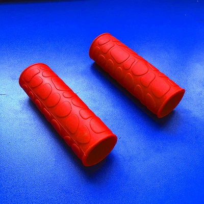 Anti-Sweat Cover Non-Sea Wholesale, Motorcycle Handle Cover - a-pair-of-red-handle-covers-2-pieces-beef-tendon