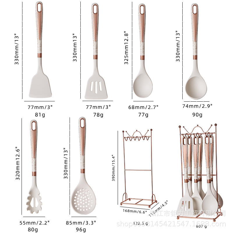 Spot sartén antiadherente, espátula, cuchara de silicona, colador, cerca, cocina, pala, cuchara, juego de utensilios de cocina de silicona con rejilla