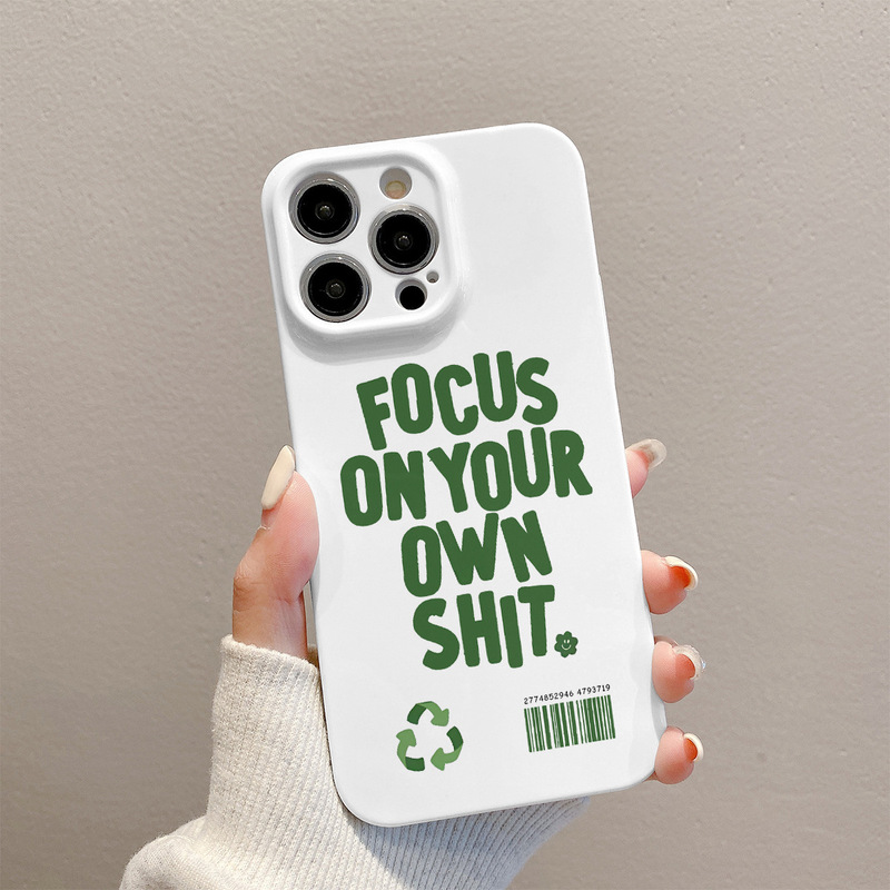 Decompression Text Iphone17 Suitable for Apple 16Promax 15 Film Mobile Phone Case Hard Shell High-End Niche Decompression Text Iphone17 Suitable for Apple 16Promax 15 Film Mobile Phone Case Hard Shell High-End Niche